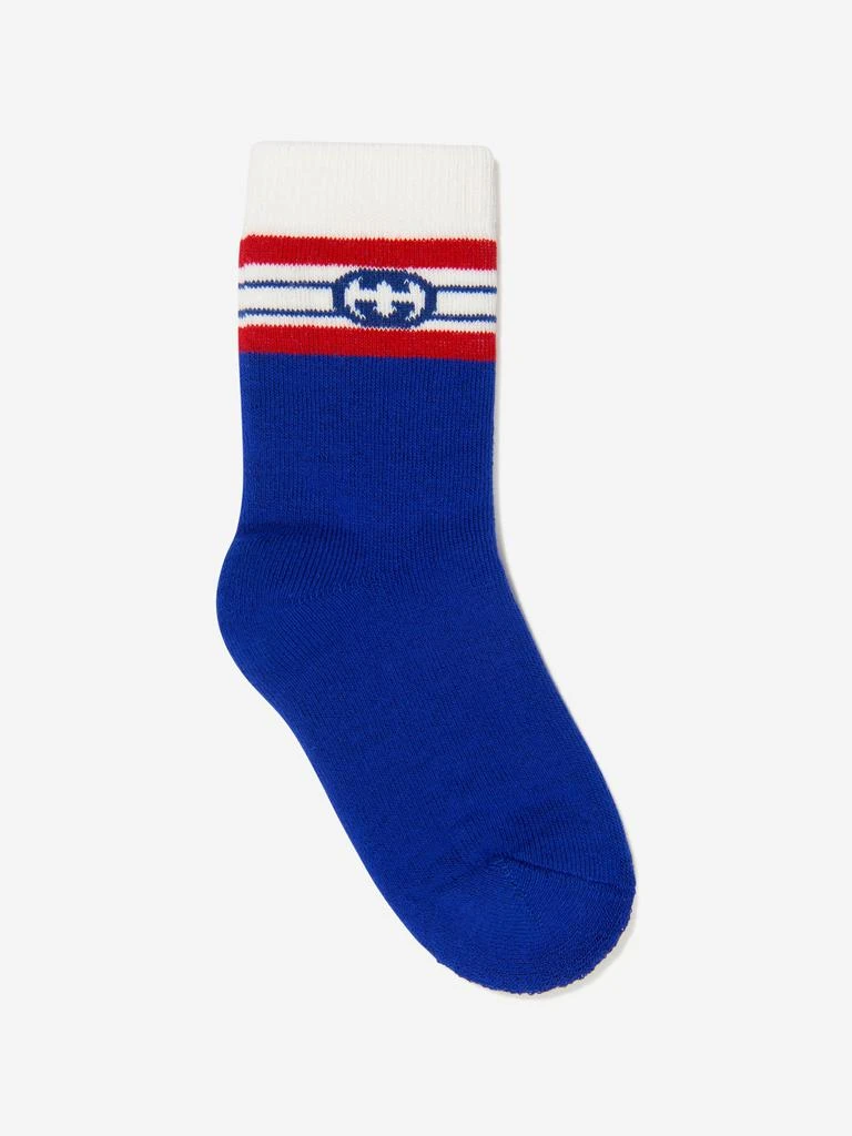 商品Gucci|Gucci Baby Interlocking G Socks in Blue,价格¥298,第1张图片