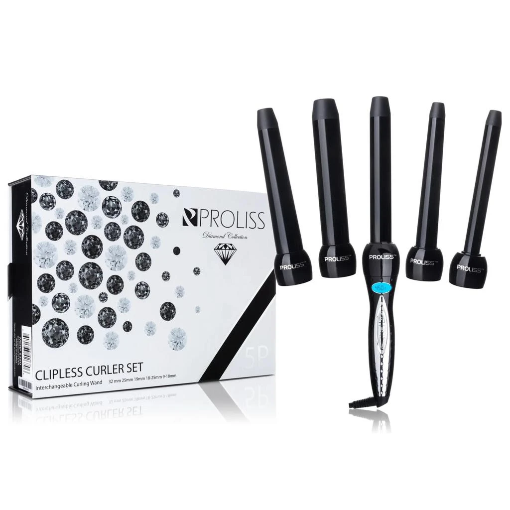 商品Proliss|Trio Twister - Digital 5-in-1 Professional Ceramic Curling Wand Set - Diamond Collection,价格¥719,第1张图片