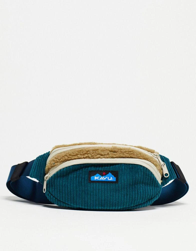 商品KAVU|Kavu snuggy spectator borg bag in blue,价格¥194,第1张图片