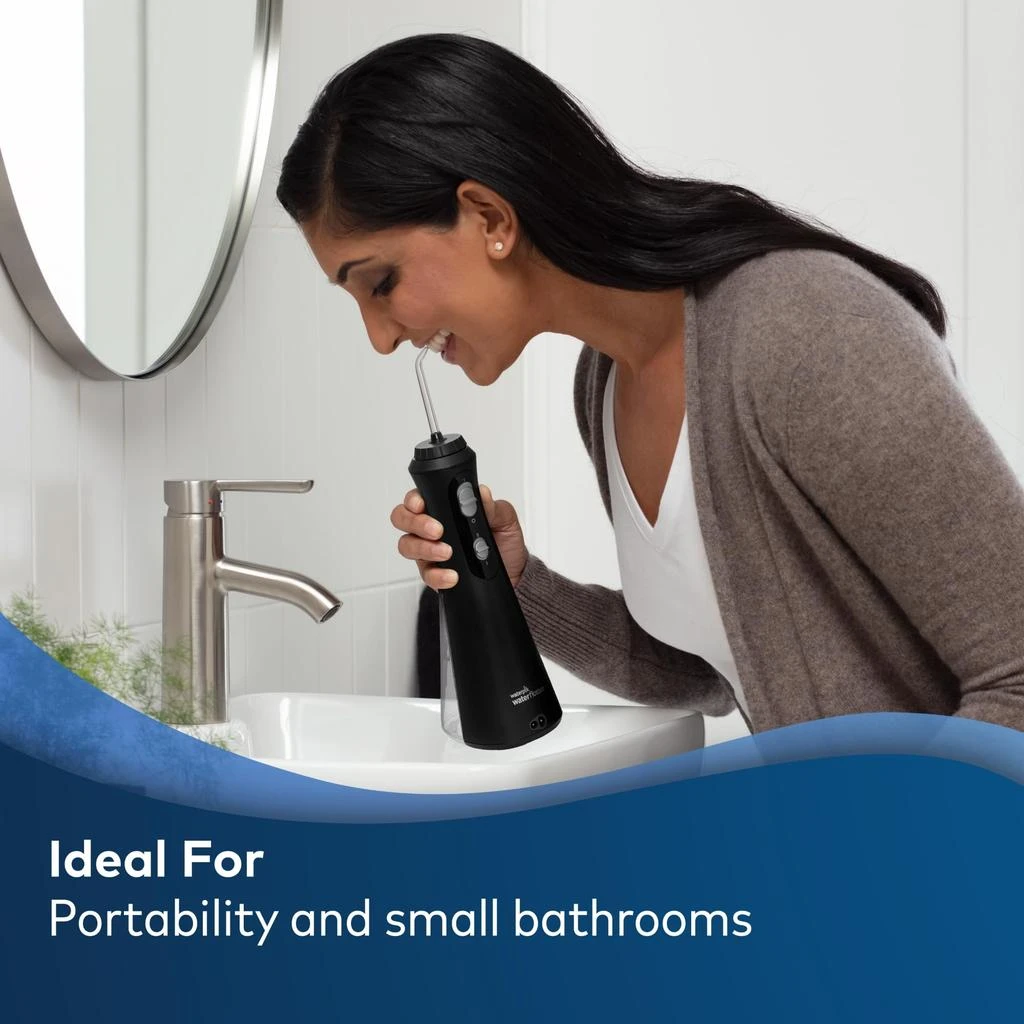 商品Waterpik|Waterpik Cordless Plus Water Flosser with 4 Flossing Tips, Rechargeable and Portable for Travel and Home, ADA Accepted, Black WP-462,价格¥570,第4张图片详细描述