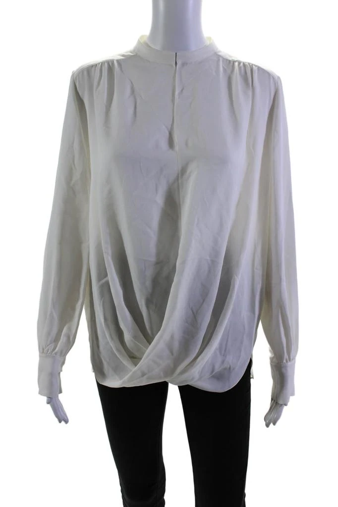 商品[二手商品] Dice Kayek|Dice Kayek Women Silk Chiffon High Neck Cut Out Long Sleeve Blouse White,价格¥3416,第1张图片