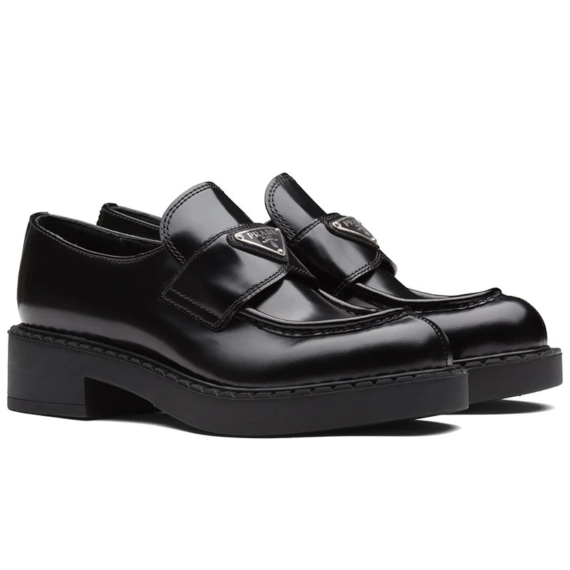 【预售3-7天】PRADA/普拉达 21年秋冬 女士黑色亮面皮革乐福鞋1D246M_ULS_F0002_F_B050 商品