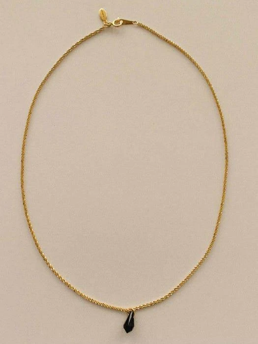 商品DEEPBROW|Crystal glitter chain necklace (Silver 925),价格¥642,第4张图片详细描述