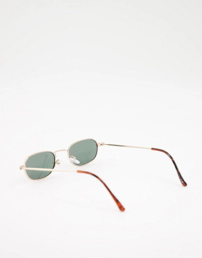 商品ASOS|ASOS DESIGN mini square sunglasses in gold metal,价格¥62,第3张图片详细描述