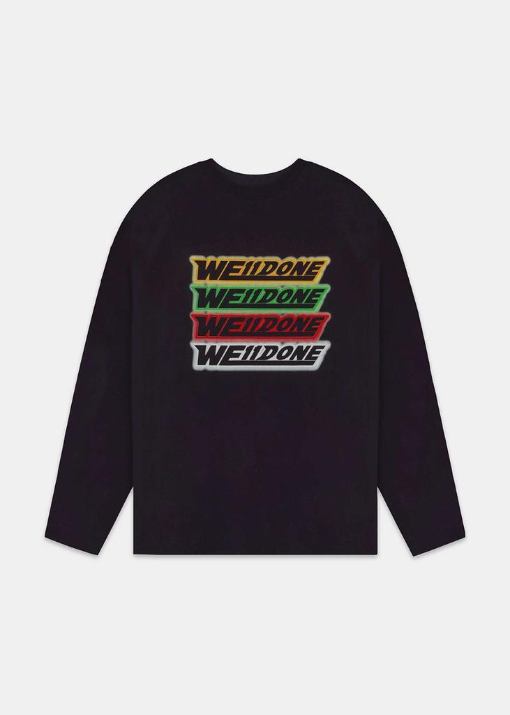 商品We11done|We11done Black Rainbow Logo T-Shirt,价格¥2376,第1张图片