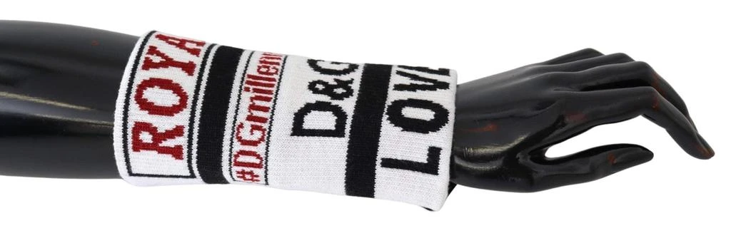 商品Dolce & Gabbana|Dolce & Gabbana Multicolor Wool Knit D&G Love Wristband Wrap,价格¥668,第1张图片