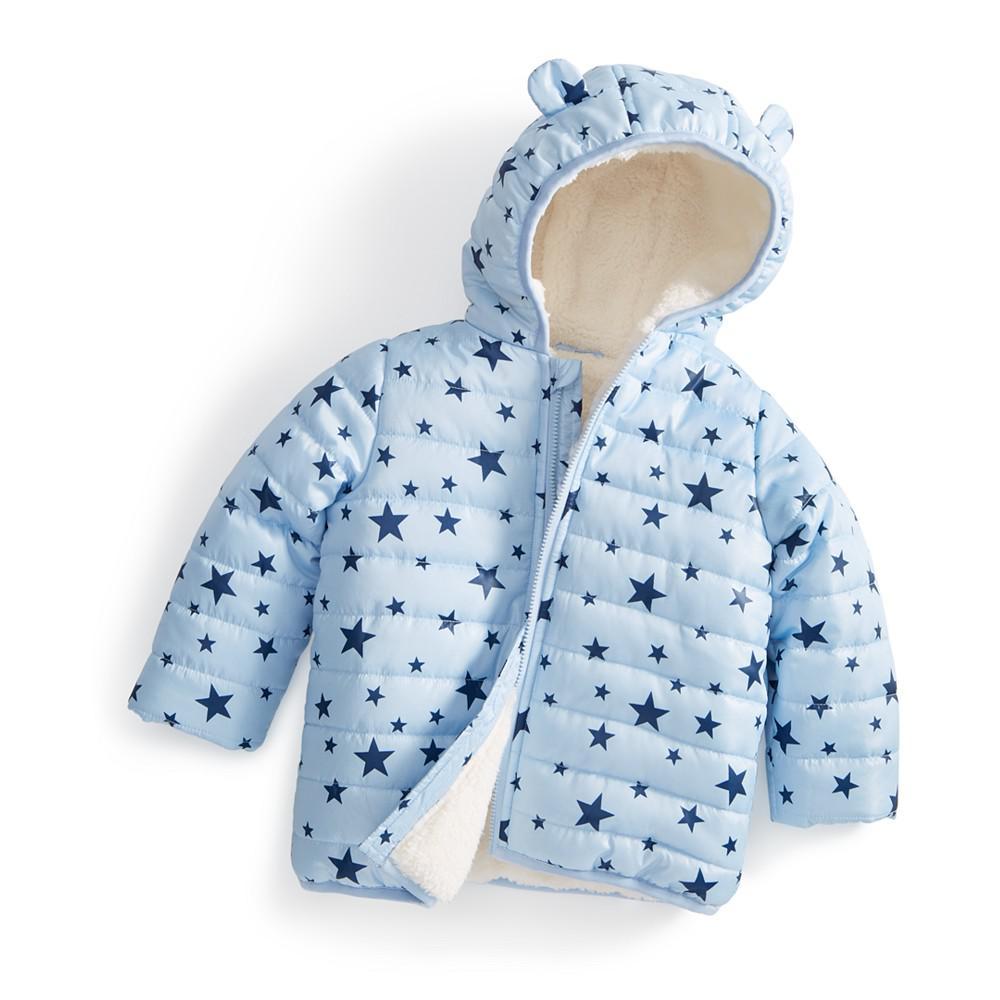 商品First Impressions|Toddler Boys Star Fleece-Lined Hooded Puffer Jacket, Created for Macy's,价格¥310,第1张图片