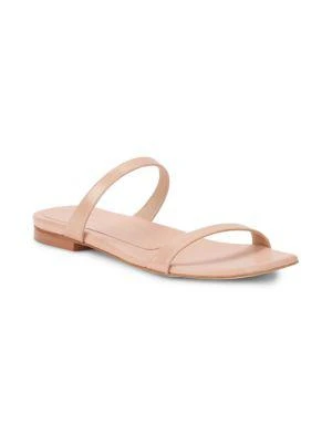 商品Stuart Weitzman|Women's Aleena Square-Toe Leather Slides,价格¥675,第2张图片详细描述