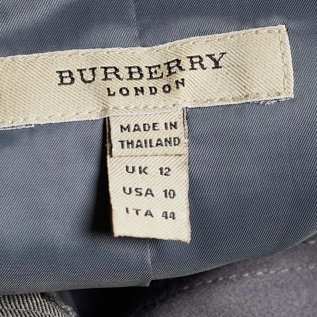 商品[二手商品] Burberry|Burberry Grey Cotton Short Sleeve Button Front Shirt Dress M,价格¥2210,第4张图片详细描述