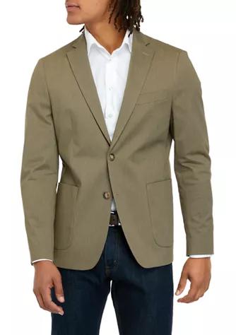 Men's Khaki Cotton Twill Coat商品第1张图片规格展示