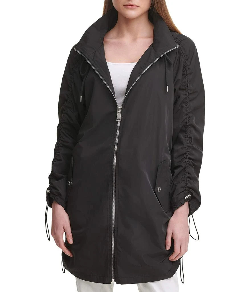 商品Calvin Klein|Long Jacket w/ Rouching and Belt,价格¥484,第1张图片