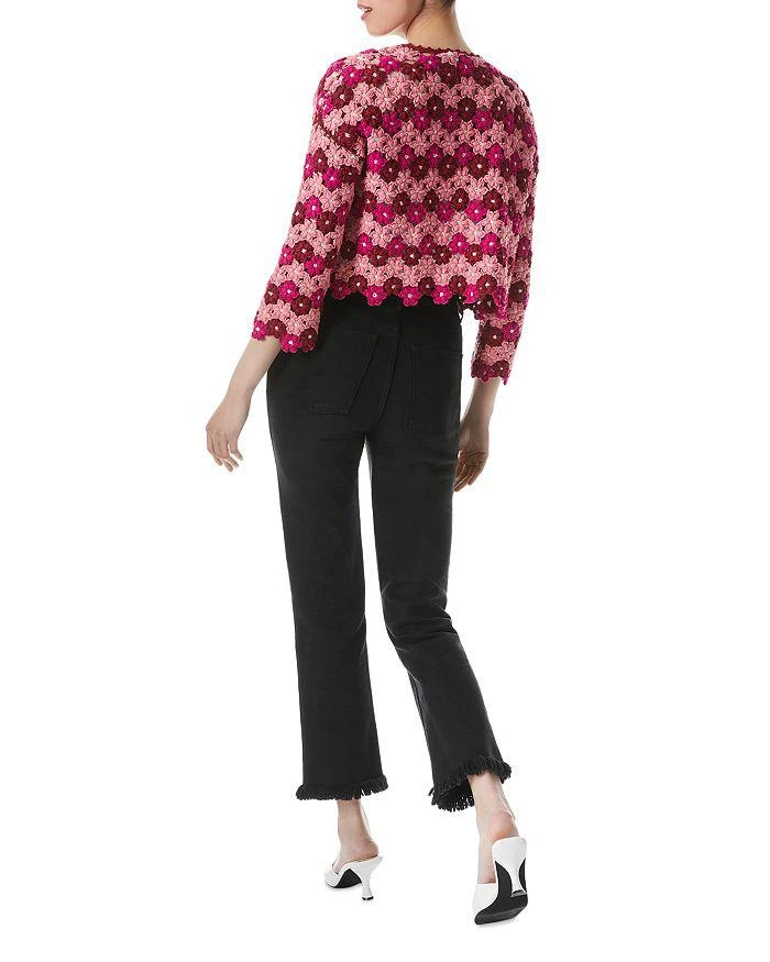 商品Alice + Olivia|Anderson Crochet Flower Cropped Cardigan,价格¥1334,第2张图片详细描述