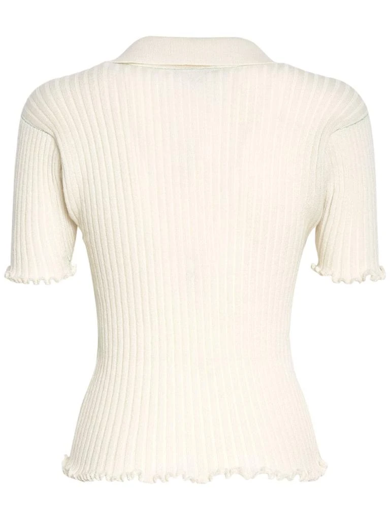 商品Bottega Veneta|Wool Rib Knit Polo Sweater,价格¥8785,第5张图片详细描述