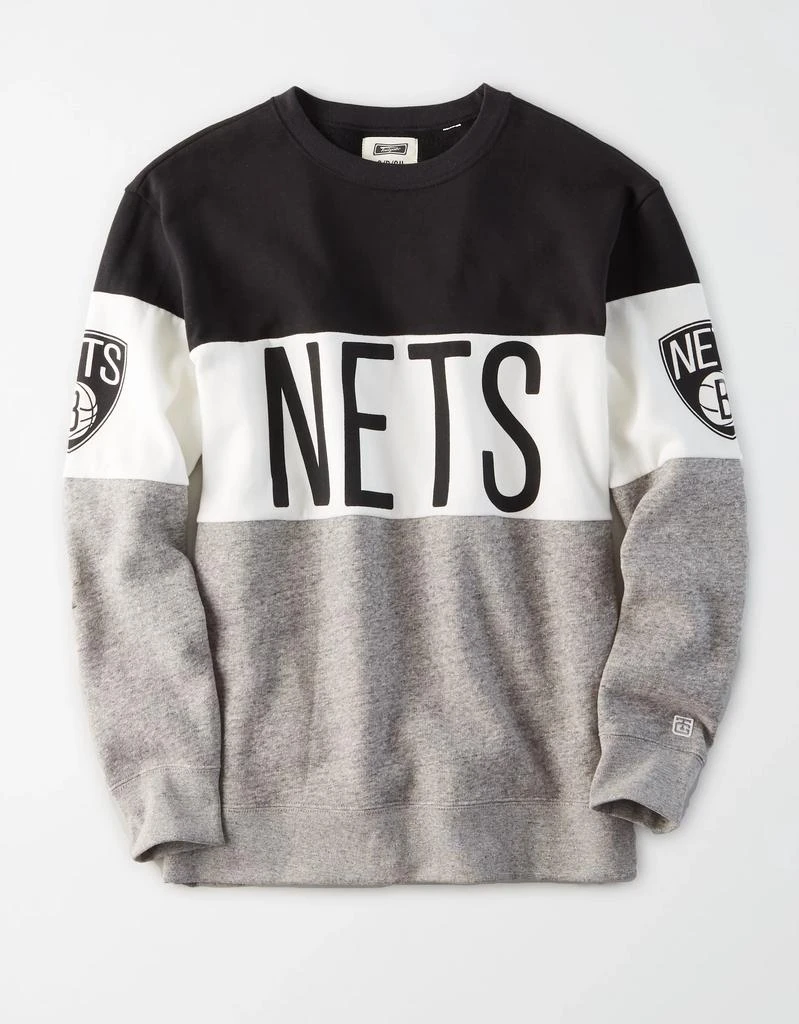 商品Tailgate|Tailgate Women's Brooklyn Nets Colorblock Sweatshirt 卫衣,价格¥213,第1张图片