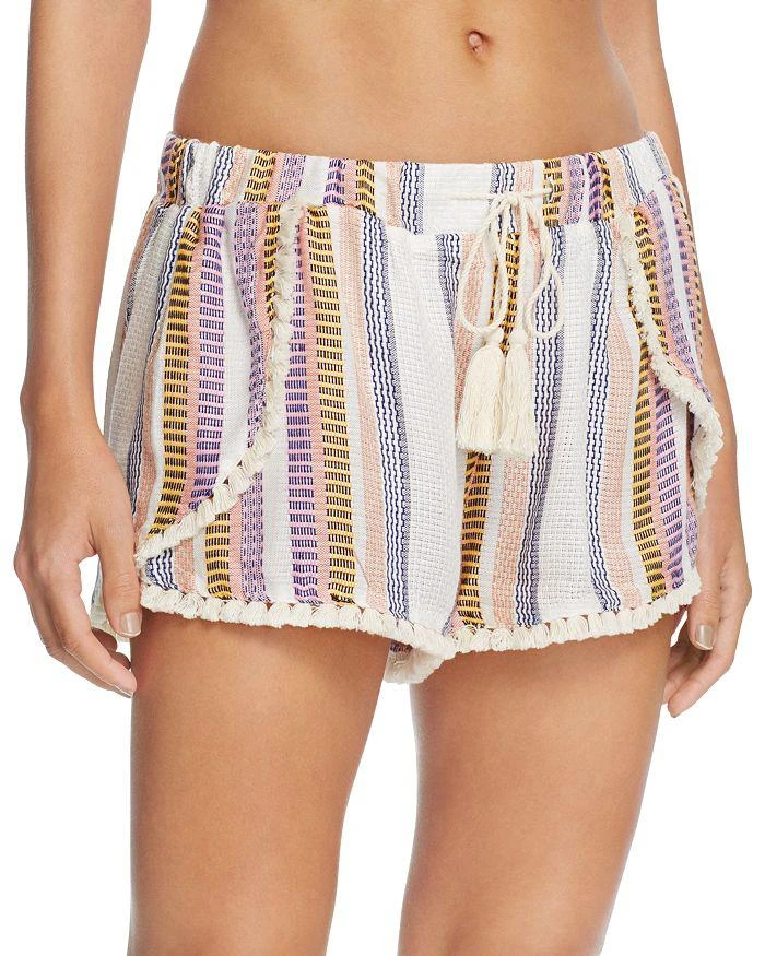 商品Surf Gypsy|Stripe Split Leg Swim Cover-Up Shorts,价格¥481,第1张图片