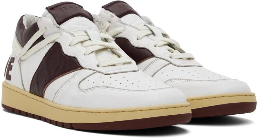 商品Rhude|White & Brown Rhecess Low Sneakers,价格¥1283,第4张图片详细描述