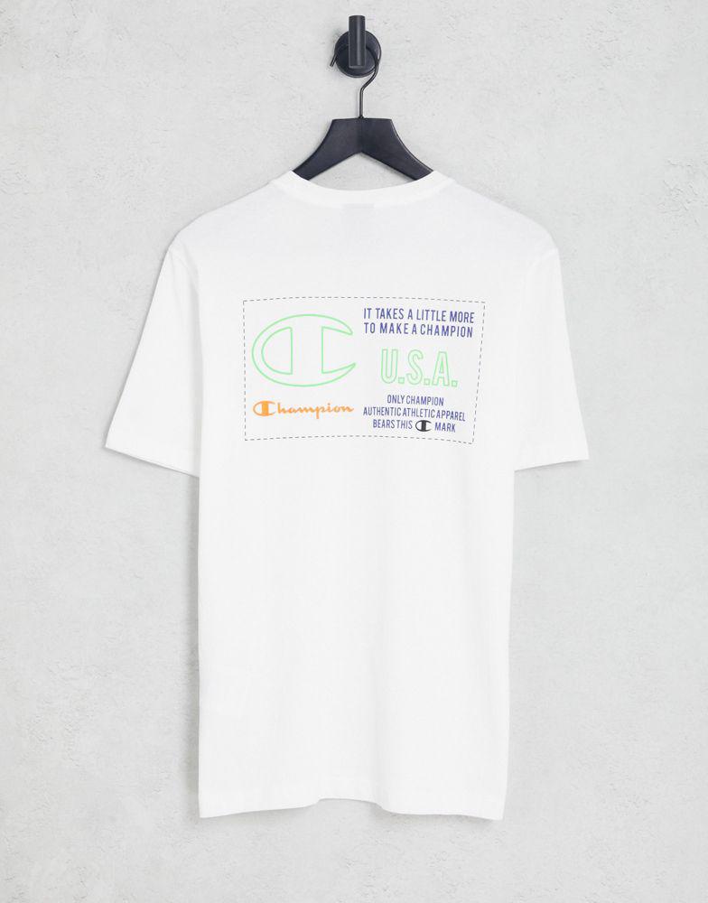 Champion basketball t-shirt with back print in white商品第1张图片规格展示