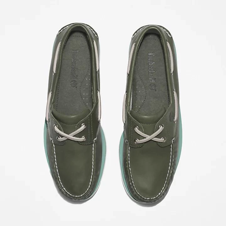 商品Timberland|Timberland® 2-Eye Classic Boat Shoe for Men in Dark Green,价格¥1106,第2张图片详细描述