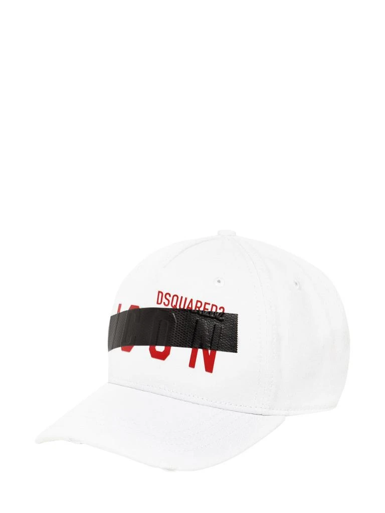 商品DSQUARED2|Icon Taped Cotton Gabardine Cap,价格¥1595,第2张图片详细描述