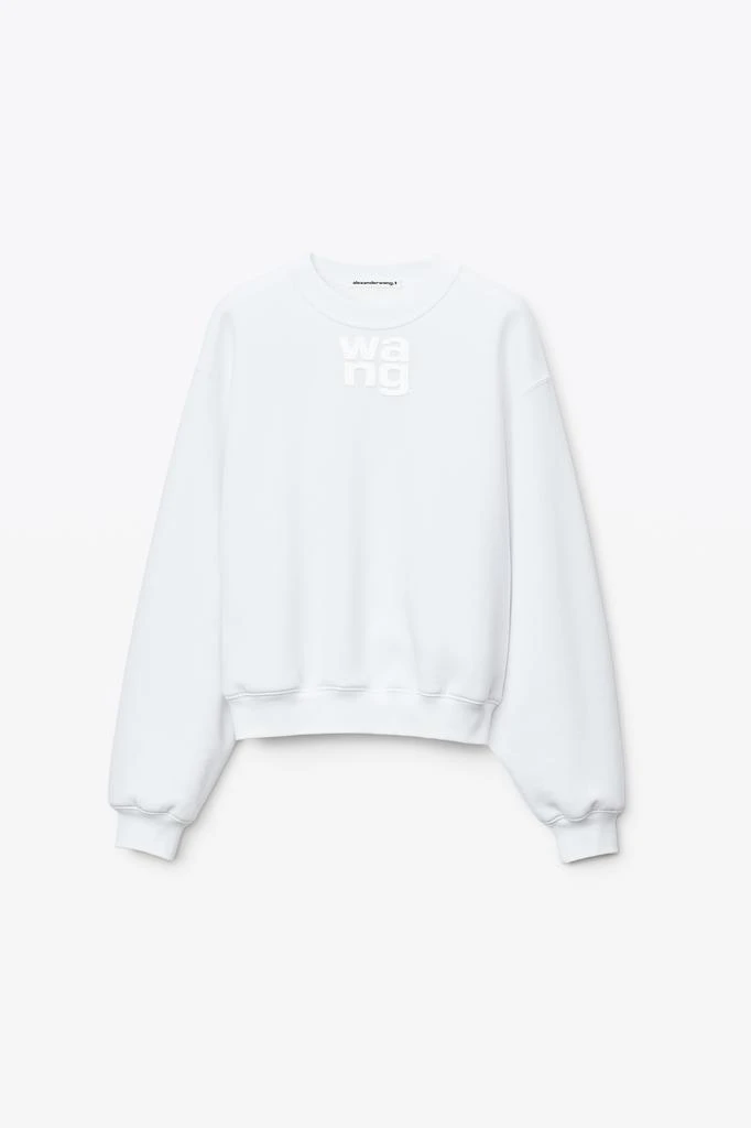 商品Alexander Wang|puff logo sweatshirt in structured terry,价格¥2213,第3张图片详细描述