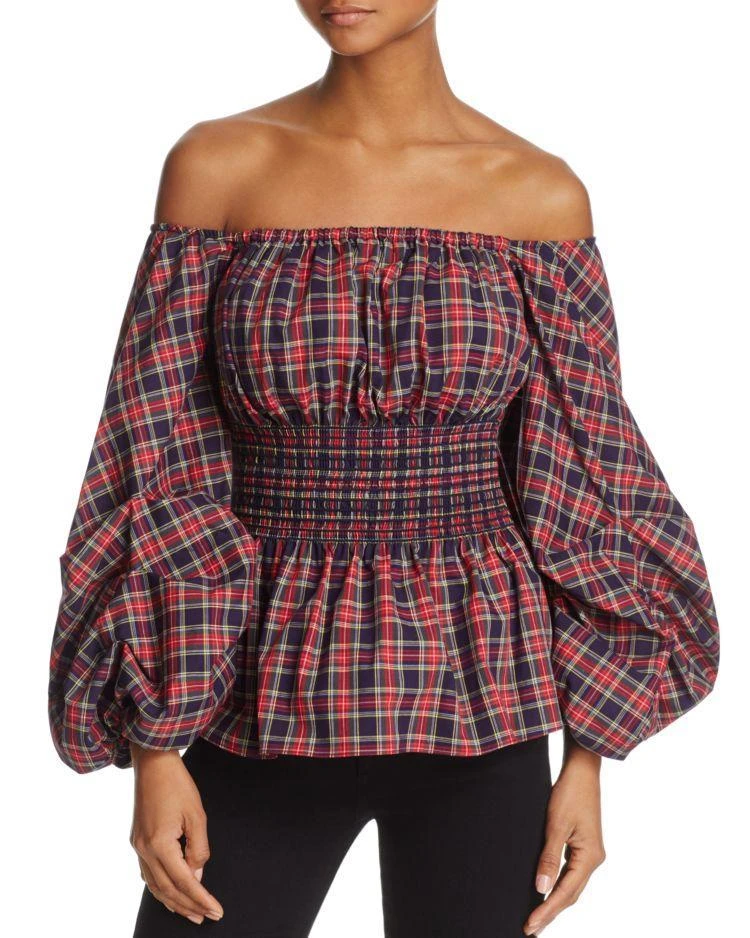 商品PETERSYN|Ashley Smocked Off-the-Shoulder Top,价格¥896,第1张图片