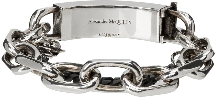 商品Alexander McQueen|Silver Gaff Bracelet,价格¥2597,第4张图片详细描述