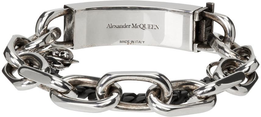 商品Alexander McQueen|Silver Gaff Bracelet,价格¥2782,第6张图片详细描述