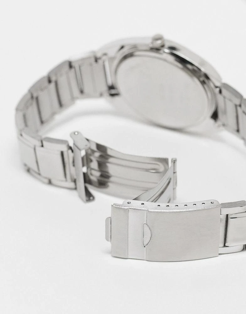 商品Brave Soul|Brave Soul chunky link strap watch in silver with blue dial,价格¥194,第3张图片详细描述