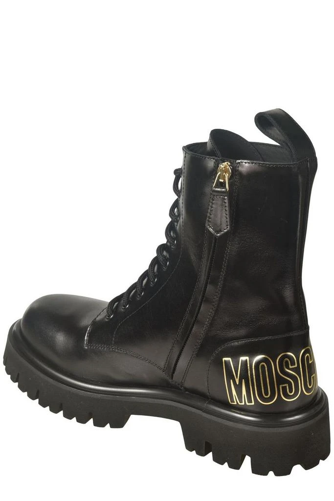 商品Moschino|Moschino Logo-Embossed Lace-Up Boots,价格¥3755,第3张图片详细描述