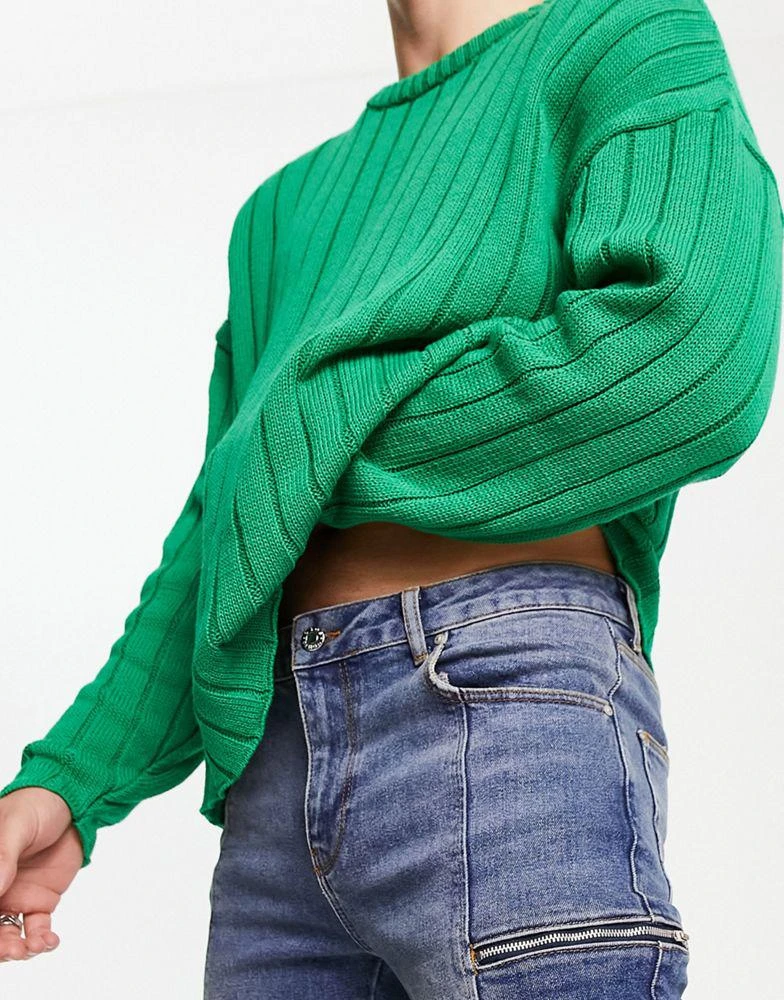 商品ASOS|ASOS DESIGN skinny cargo jeans in mid blue,价格¥206,第2张图片详细描述