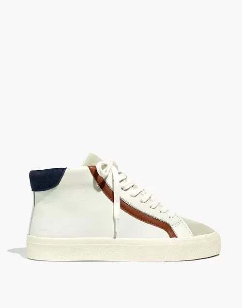 Sidewalk High-Top Sneakers in Colorblock Leather 商品