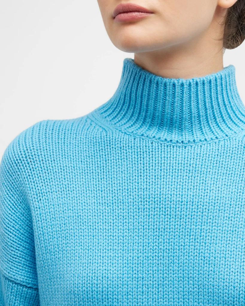 Ribbed Mock-Neck Drop-Shoulder Sweater 商品