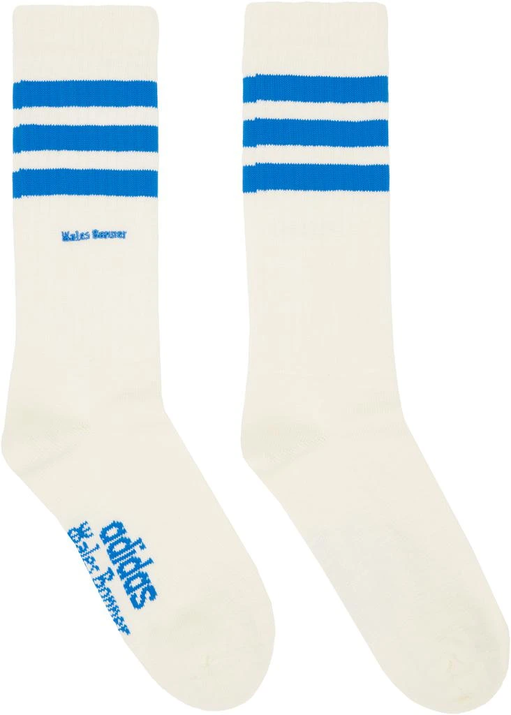 商品WALES BONNER|两双装灰白色 adidas Originals 联名条纹中筒袜,价格¥790,第2张图片详细描述