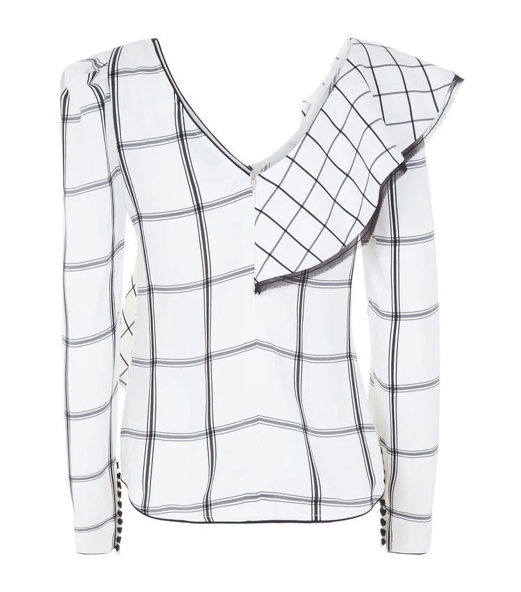商品Self Portrait|Check Frill Top,价格¥2507,第2张图片详细描述