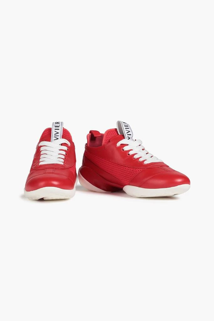 商品Roger Vivier|Viv Match embossed leather and mesh sneakers,价格¥2016-¥2683,第2张图片详细描述