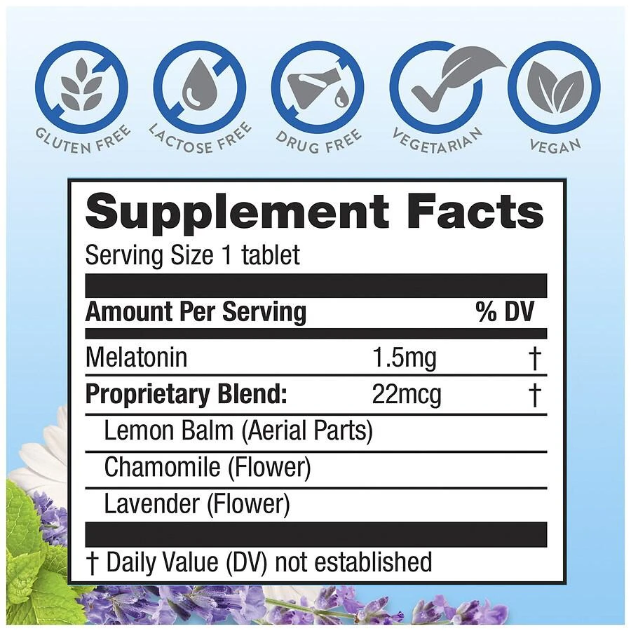 商品Midnite|Drug-Free Sleep Aid Supplement, 1.5mg Melatonin + Herbs Cherry,价格¥74,第4张图片详细描述
