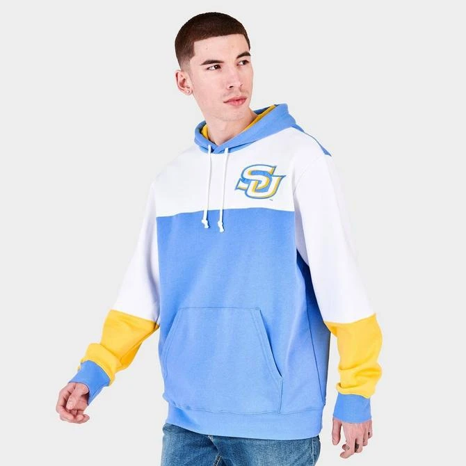 商品Mitchell and Ness|Men's Mitchell & Ness Southern University Jaguars College Colorblock Hoodie,价格¥447,第3张图片详细描述