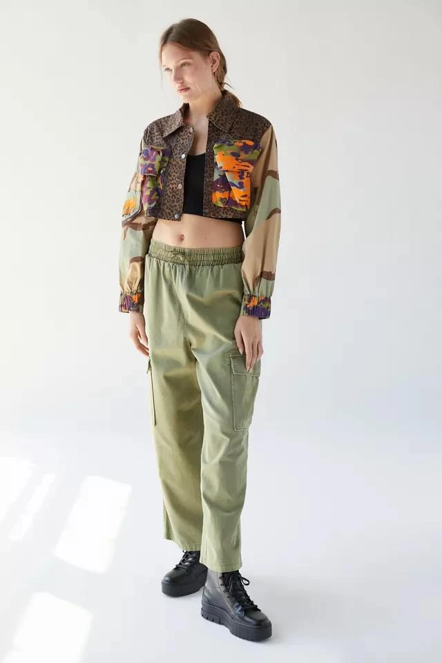 商品BDG|BDG Jenny Printed Cropped Utility Jacket,价格¥76,第2张图片详细描述