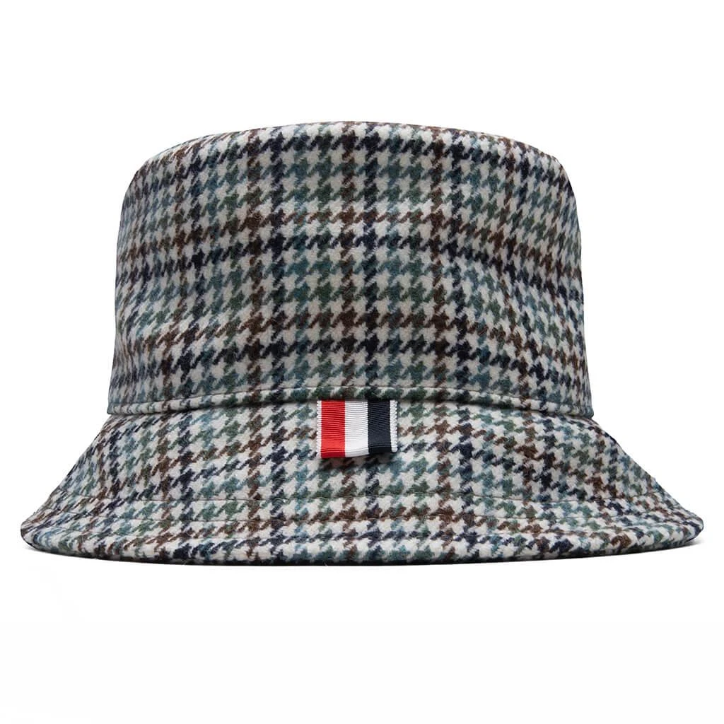 商品Thom Browne|Thom Browne Houndstooth Lambswool Bucket Hat - Seasonal Multi,价格¥2898,第3张图片详细描述