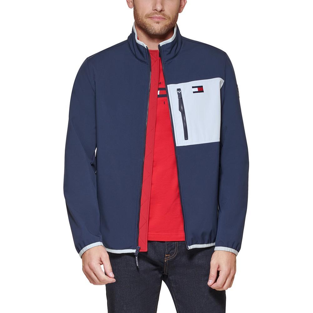 商品Tommy Hilfiger|男款常规版型拼色软壳夹克,价格¥447,第1张图片