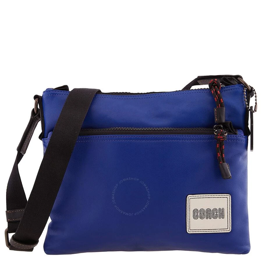 商品Coach|Coach Men's Coach Patch Pacer Crossbody Bag in Black Copper/Sport Blue,价格¥1705,第1张图片