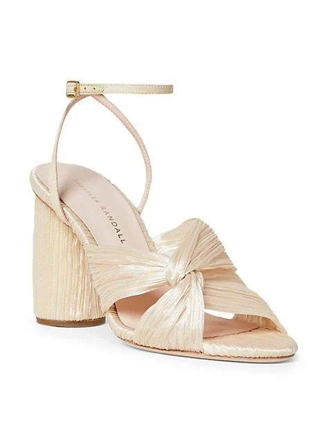 商品Loeffler Randall|Reed Pleated Twist High-Heel Sandals,价格¥1118,第2张图片详细描述