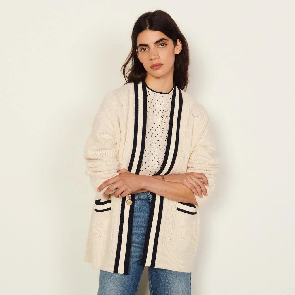 商品Sandro|Pointelle knit coatigan,价格¥2011,第1张图片