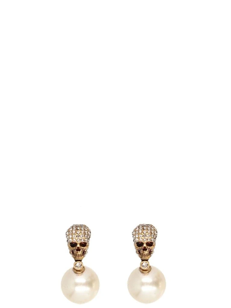 商品Alexander McQueen|ALEXANDER MCQUEEN "Pearl & Skull" earrings,价格¥2100,第1张图片