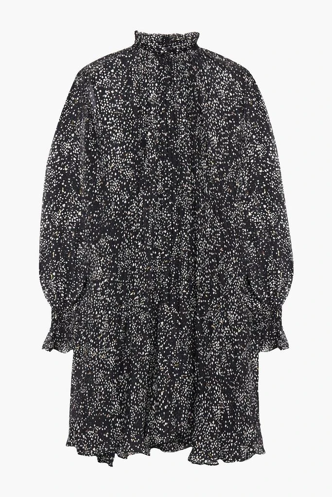 商品Maje|Gathered printed fil coupé silk-blend mini dress,价格¥1522,第1张图片