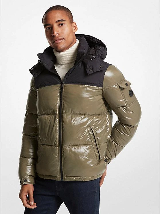 商品Michael Kors|Roseville Quilted Ciré Nylon Puffer Jacket,价格¥667,第1张图片