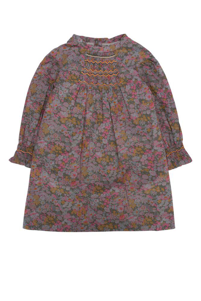 Bonpoint All-Over Floral Printed Crewneck Dress商品第1张图片规格展示
