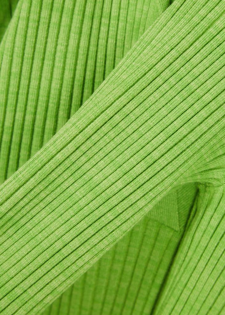 Marl green ribbed stretch-knit dress商品第5张图片规格展示