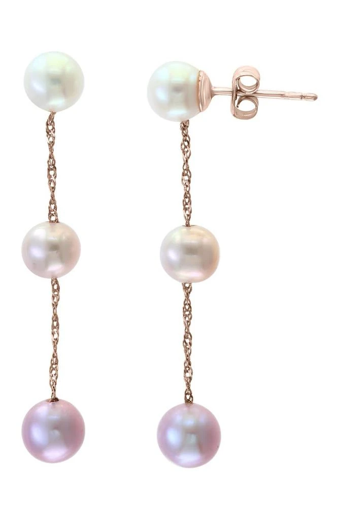 商品Effy|Freshwater Pearl Linear Drop Earrings,价格¥895,第1张图片