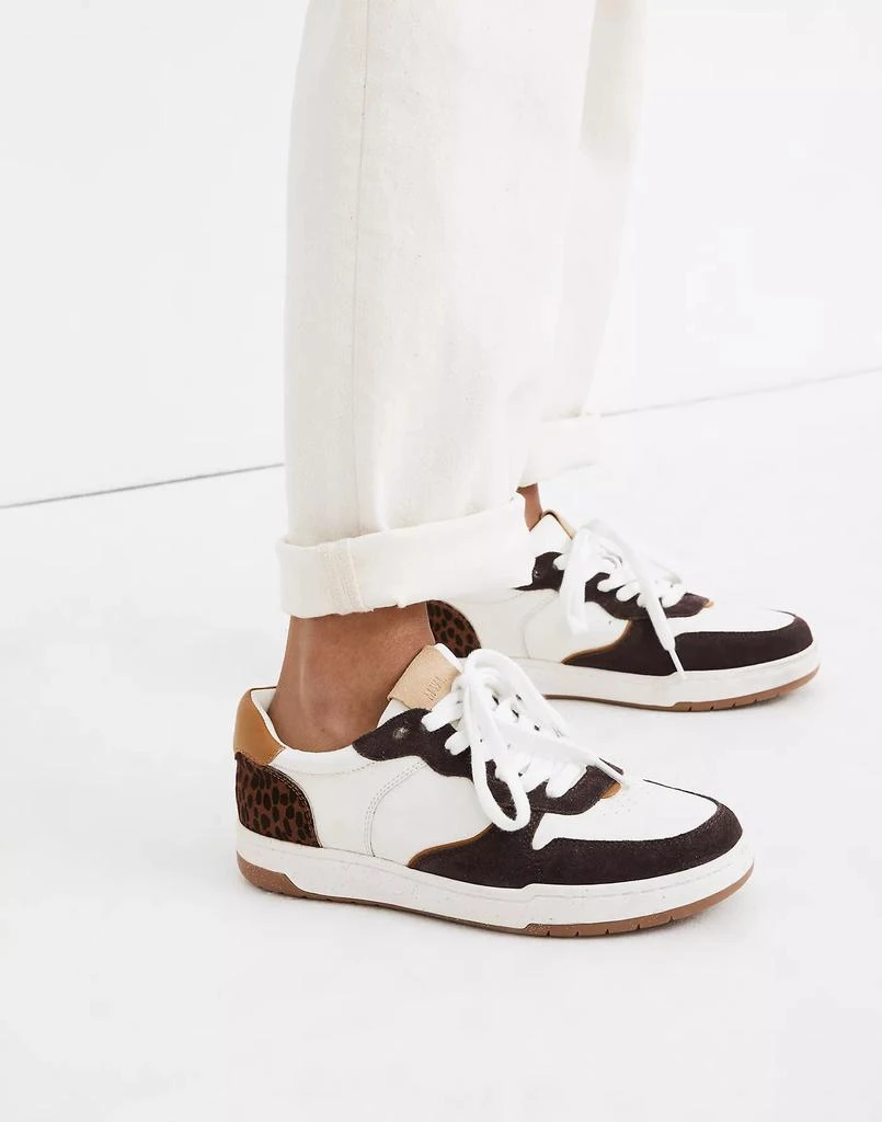 商品Madewell|Court Sneakers in Leather and Cheetah Calf Hair,价格¥436,第4张图片详细描述